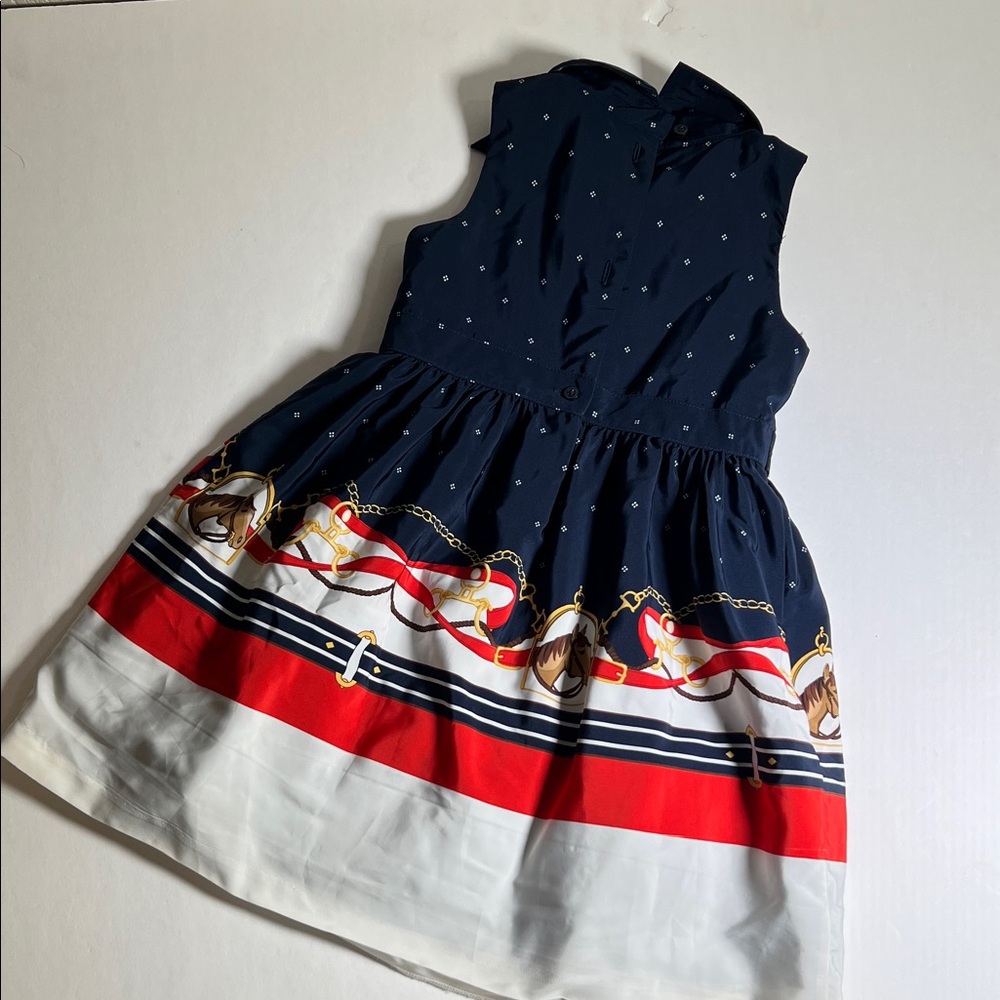 Janie and Jack Navy and Red Dress with Nautical Accents - Picture 3 of 3